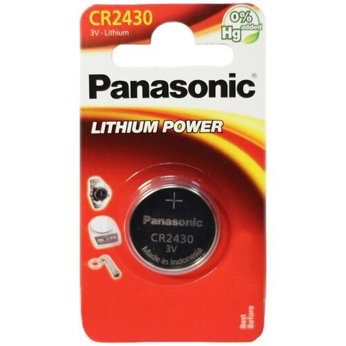 Батарейки Panasonic CR-2430EL/1B дисковые литиевые Lithium Power в блистере 1шт