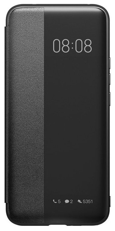 Чехол-кейс MyPads для Xiaomi Mi 11 с боковым окном черный из импортной кожи с окном предпросмотра