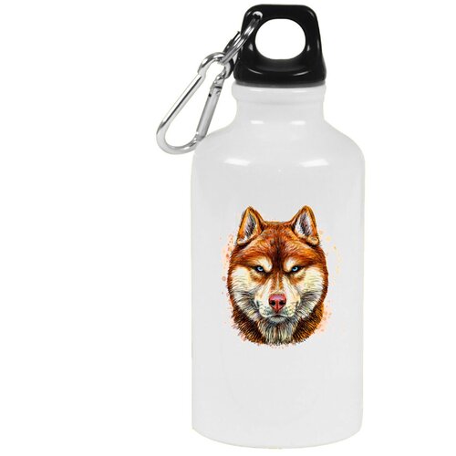 Бутылка с карабином CoolPodarok Животные Волчок бутылка с карабином coolpodarok животные леопард с радугой