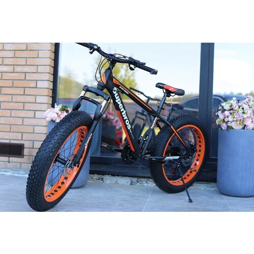 Велосипед 26 SPR Fatbike фэтбайк Стильный Горный ВзрослыйПодростковый чёрный с оранжевым 1960000₽