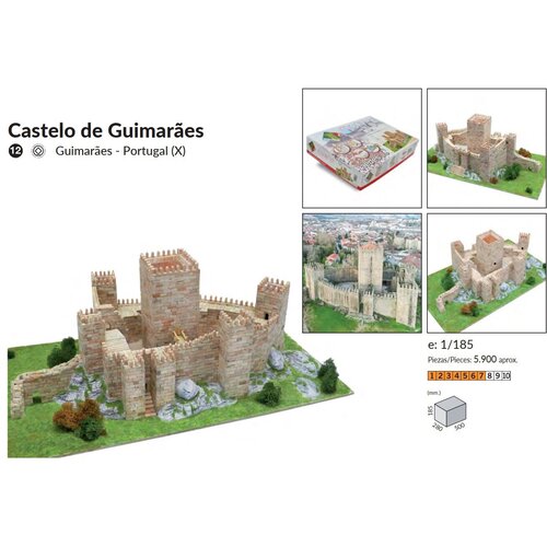 Керамический конструктор замок de Guimaraes, Aedes Ars (Испания), 500х280х185, 5900 деталей, сложность 7/10