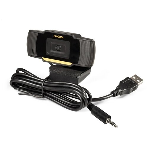 Веб-камера ExeGate Ex286180rus GoldenEye C270, 640х480, Usb, микрофон с шумоподавлением, универсальн .