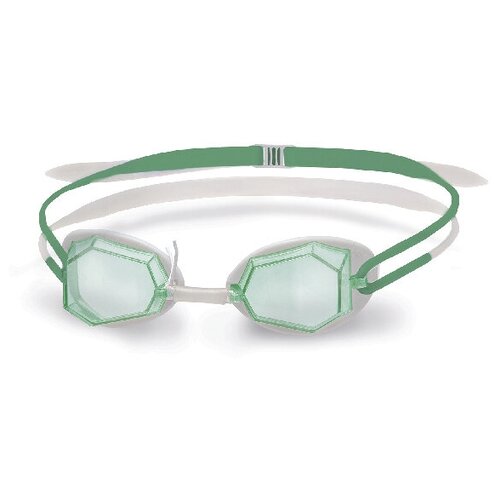 Очки стартовые для плавания HEAD DIAMOND, Цвет - зеленый/прозрачные стекла/белый;Материал - Пластик/силикон