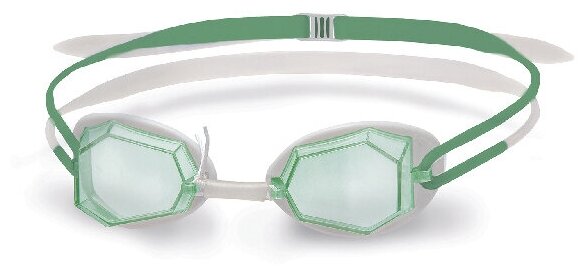 Очки стартовые для плавания HEAD DIAMOND, Цвет - зеленый/прозрачные стекла/белый; Материал - Пластик/силикон