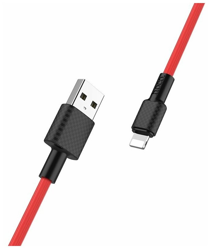 Кабель зарядки и синхронизации данных USB HOCO X29 Superior для Micro USB, 2.0 A, длина 1.0 м, красный