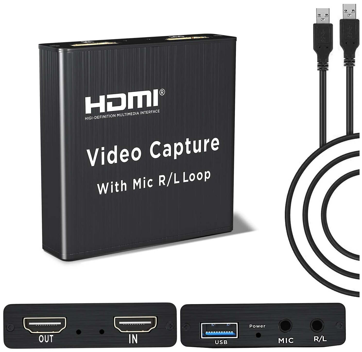 Адаптер видеозахвата Ks-is HDMI USB loop mic (KS-515)