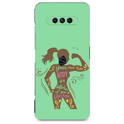 фото Силиконовый чехол "силуэт спортивной девушки" на xiaomi black shark 4 / сяоми блэк шарк 4 case place