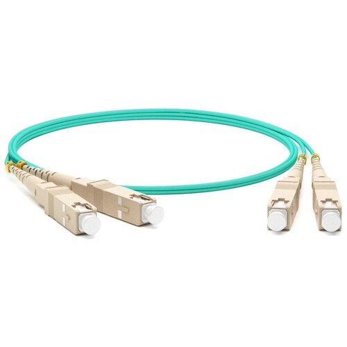 Патч-корд волоконно-оптический Hyperline FC-D3-504-SC/PR-SC/PR-H-2M-LSZH-AQ 2.0m fc sc sc fc single mode fiber adapter fc male sc female flange coupler adapter ftth fiber tool