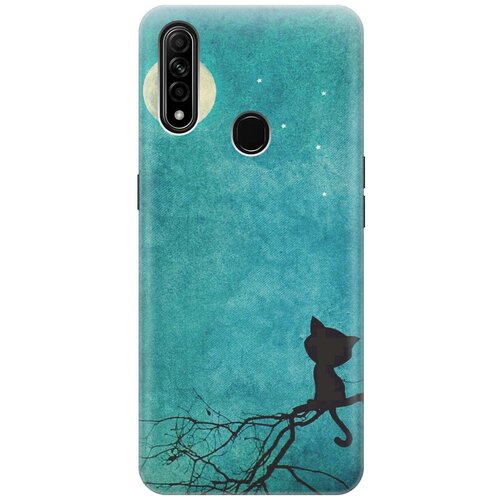 фото Re:pa чехол - накладка artcolor для oppo a31 с принтом "котенок и луна"