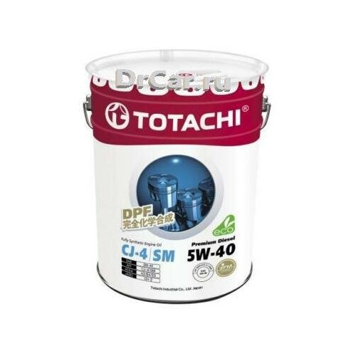 TOTACHI Масло Мотор. Totachi Premium Diesel Fully Synthetic Cj-4/Sm 5w-40 (20л)