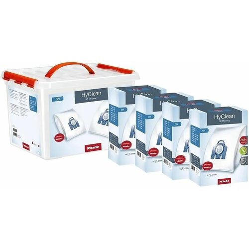 Комплект мешков для пылесоса Miele HyClean 3D Efficiency GN CareBox — 16 мешков для пыли и 4 фильтра