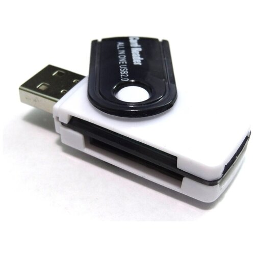 Адаптер USB 20 кардридер SD microSD и тд серый 390₽