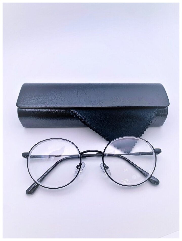 Круглые готовые очки для зрения с футляром минус -2.0