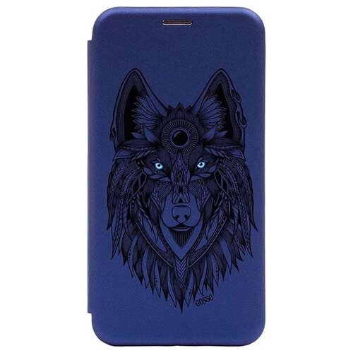 фото Чехол-книжка book art jack grand wolf для xiaomi redmi 7a синий gosso