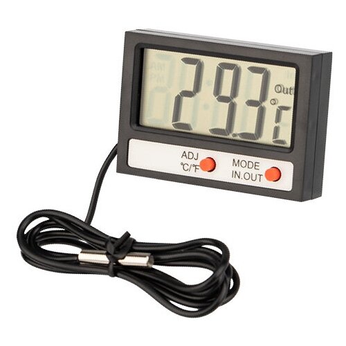 Термометр электронный комнатно-уличный с часами Rexant 70-0505 (10 шт.)