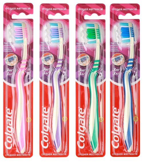 Зубная щетка COLGATE ЗигЗаг , средняя, 1 шт