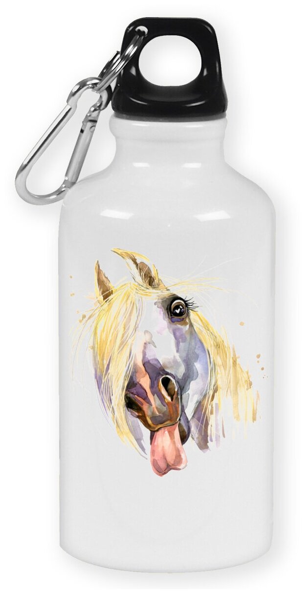 Бутылка с карабином CoolPodarok "Животные. Лошадка"