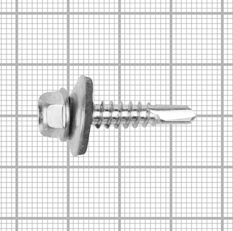Саморезы кровельные с буром 5.5x25 мм 60 шт - фотография № 4