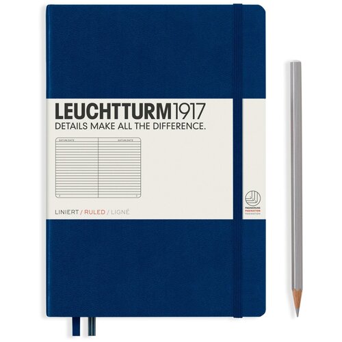 Записная книжка-блокнот Leuchtturm1917 в линейку, A5, темно-синий