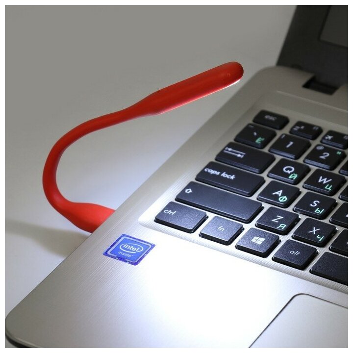 Luazon Home Светильник светодиодный LuazON A-05 USB гибкий 5 ватт 6 диодов красный