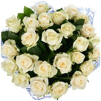 Розы Премиум 25 шт 50 см белые - Просто роза ру