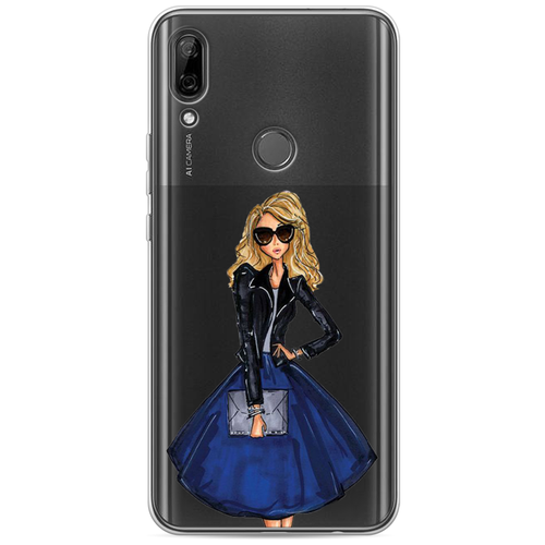 фото Силиконовый чехол девушка в синей юбке на huawei p smart z case place
