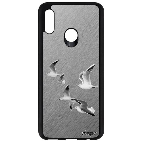 фото Красивый чехол на смартфон // honor 10 lite // "чайки" море дизайн, utaupia, серый