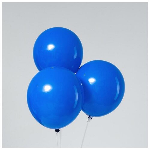 фото Шар латексный 10", пастель, набор 5 шт цвет синий leti
