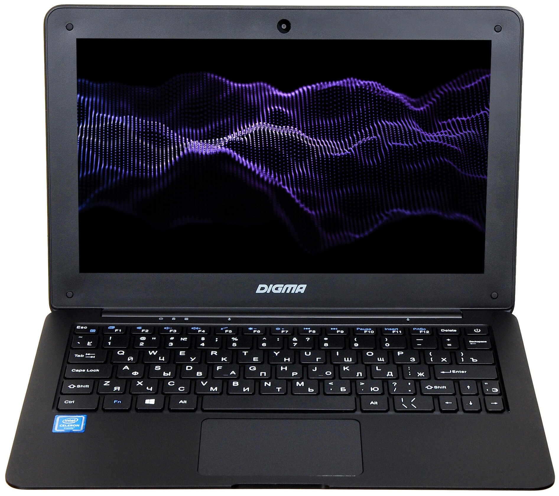 116 Ноутбук DIGMA EVE 11C408 1920x1080 Intel Celeron N3350 11 ГГц RAM 4 ГБ DDR3 SSD 64 ГБ Intel HD Graphics 500 Windows 10 Home ES2055EW черный