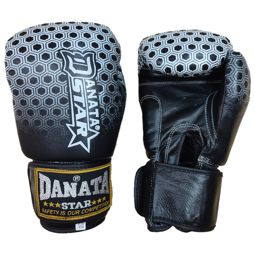 Перчатки Боксерские из натуральной кожи Danata Star Super Fighter 12 oz Серые