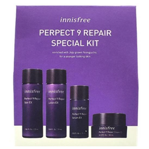 Набор миниатюр антивозрастной от морщин INNISFREE Perfect 9 Repair Special Kit 4pcs