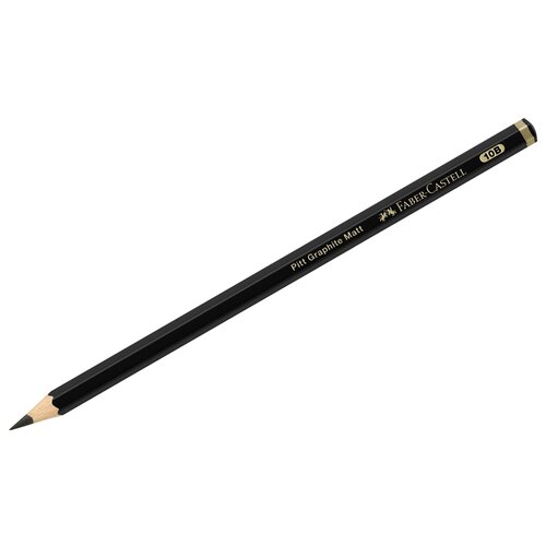 Faber-Castell Набор карандашей чернографитных Pitt Graphite Matt 10В 12 шт. (115210) черный 12 шт.