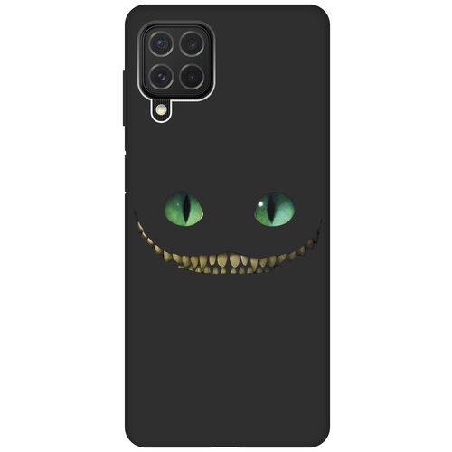 Матовый Soft Touch силиконовый чехол на Samsung Galaxy M32, Самсунг М32 с 3D принтом Cheshire Cat черный матовый soft touch силиконовый чехол на samsung galaxy m32 самсунг м32 с 3d принтом cheetah черный