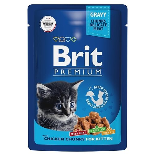 Пауч для котят Brit Premium цыпленок в соусе 14 шт х 85г