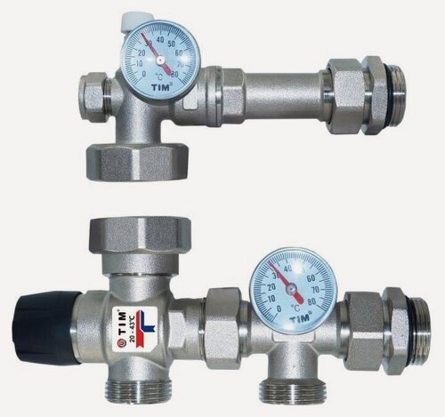 Изображение товара Насосно-смесительный узел с термостатическим клапаном 20-43, без насоса TIM JH-1035