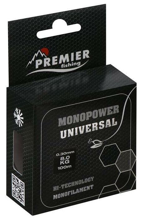 PREMIER fishing Леска Premier fishing MONOPOWER Universal 030/100 м