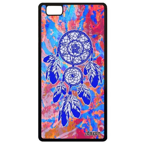 фото Чехол на смартфон // huawei p8 lite 2015 // "ловец снов" амулет дизайн, utaupia, голубой