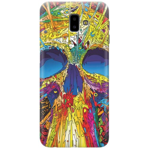 фото Re:paчехол - накладка artcolor для samsung galaxy j6+ (2018) с принтом "череп красок"