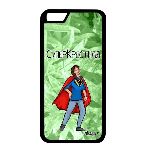 фото Красивый чехол на телефон // apple iphone 6s // "суперкрестная" супергерой рисунок, utaupia, светло- зеленый