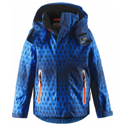 Горнолыжная куртка Reima для мальчиков, капюшон, карманы, светоотражающие элементы, утепленная, водонепроницаемая, размер 122, синий