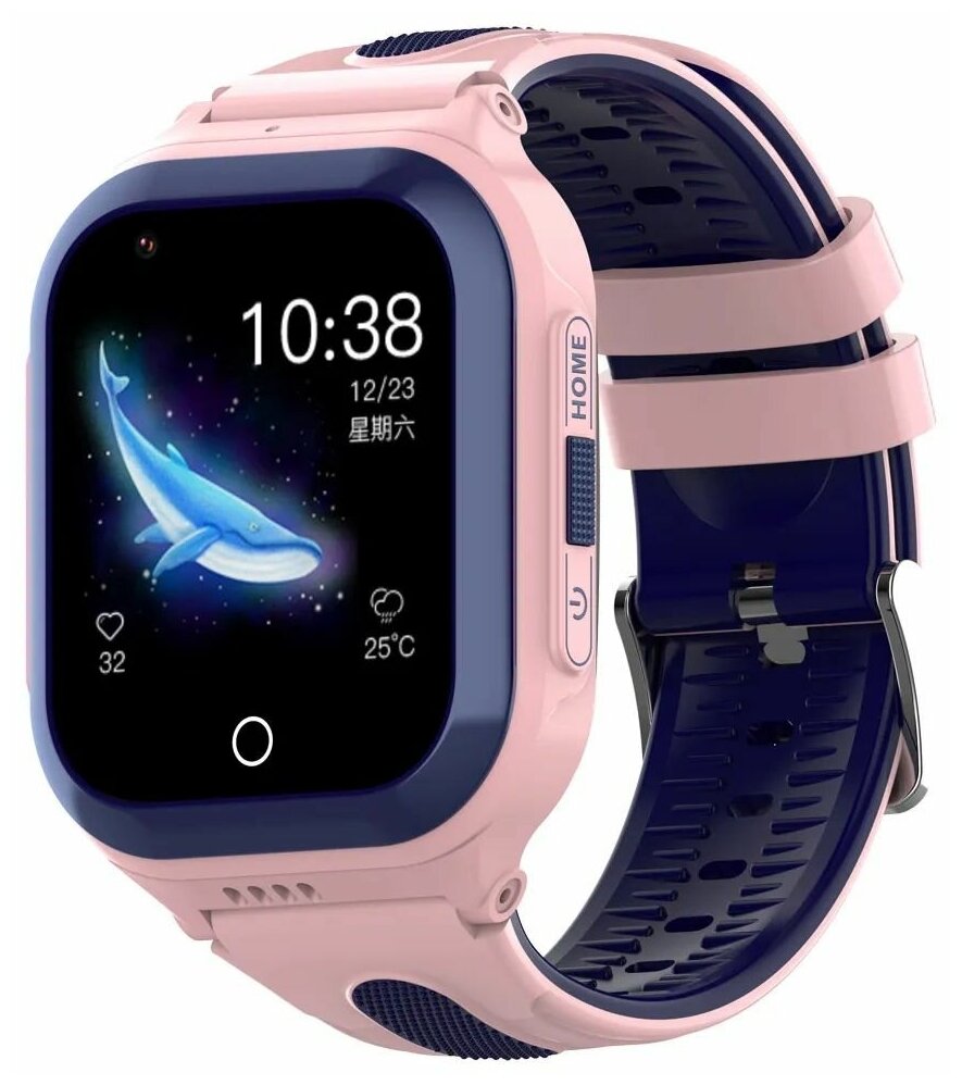 Детские умные часы Smart Baby Watch Wonlex KT24S GPS, WiFi, камера, 4G розовые (водонепроницаемые)