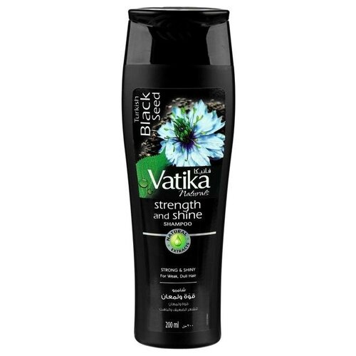 Шампунь для волос Dabur VATIKA BLACK SEED сила и блеск, 200 мл шампунь для волос dabur vatika black seed сила и блеск 400 мл