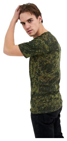 Милена Футболка мужская камуфляж пиксель, цвет зелёный, размер 50
