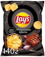 Чипсы картофельные Lay's Ребрышки гриль 140 г