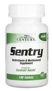Фото 21st Century Sentry Multivitamin & Multimineral Supplement (мультивитаминная и мультиминеральная добавка) 130 таблеток