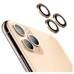 Защитное стекло Activ для камеры APPLE iPhone 11 / iPhone11 Pro / iPhone 11 Pro Max Lensprotection Gold 112867 - изображение