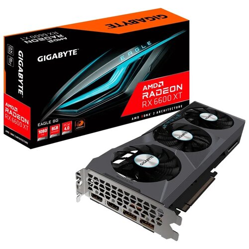 Видеокарта Gigabyte RX 6600 XT Eagle 8GB (GV-R66XTEAGLE-8GD) видеокарта gigabyte radeon rx 6650 xt eagle 8g gv r665xteagle 8gd retail