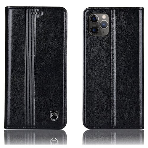 фото Чехол-книжка mypads premium для iphone 11 pro из качественной натуральной мраморной кожи буйвола прошитый элегантной прострочкой черный с магнитной крышкой