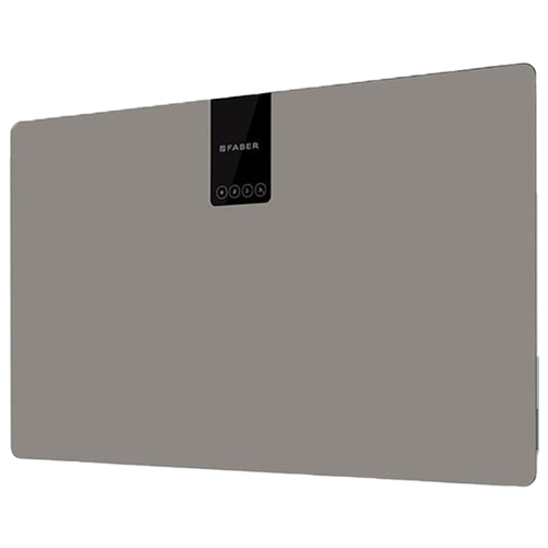 Наклонная вытяжка Faber Soft slim grigio londra A80, цвет корпуса серо-коричневый, цвет окантовки/панели серый