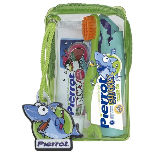 Дорожный набор Pierrot SHARKY KIT (2-8 лет) дорожный набор pierrot express dental kit зубная паста щетка нить ёршик